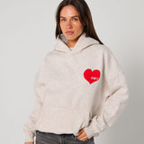 SŚAINT Grey Heart Hoodie